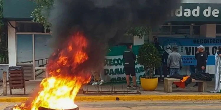 Protesta de Camioneros en Villa Gesell